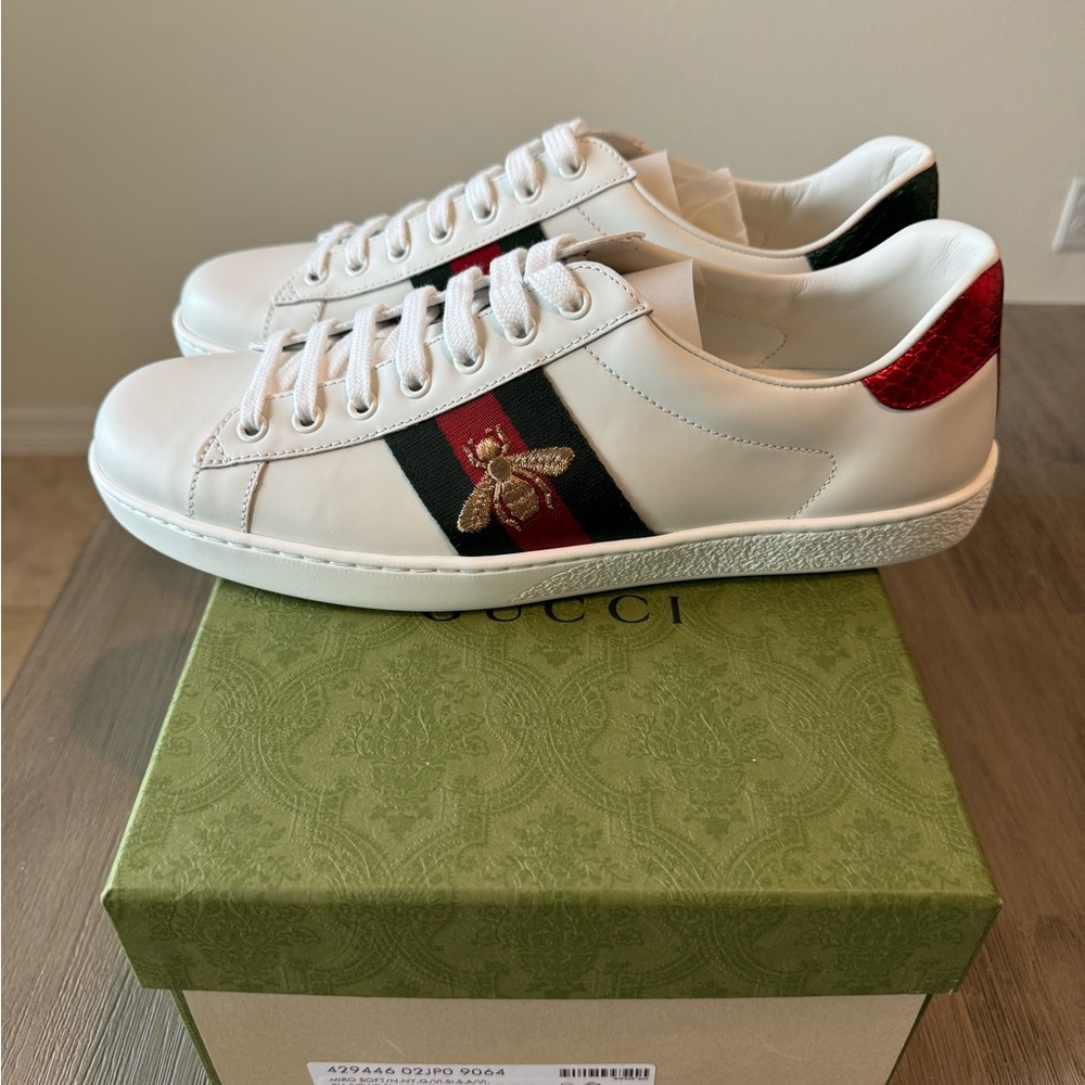 GUCCI MEN'S ACE EMBROIDERED SNEAKER | SIZE 8.5 UK MEN | SIZE 9 US MEN - Picture 2 of 8